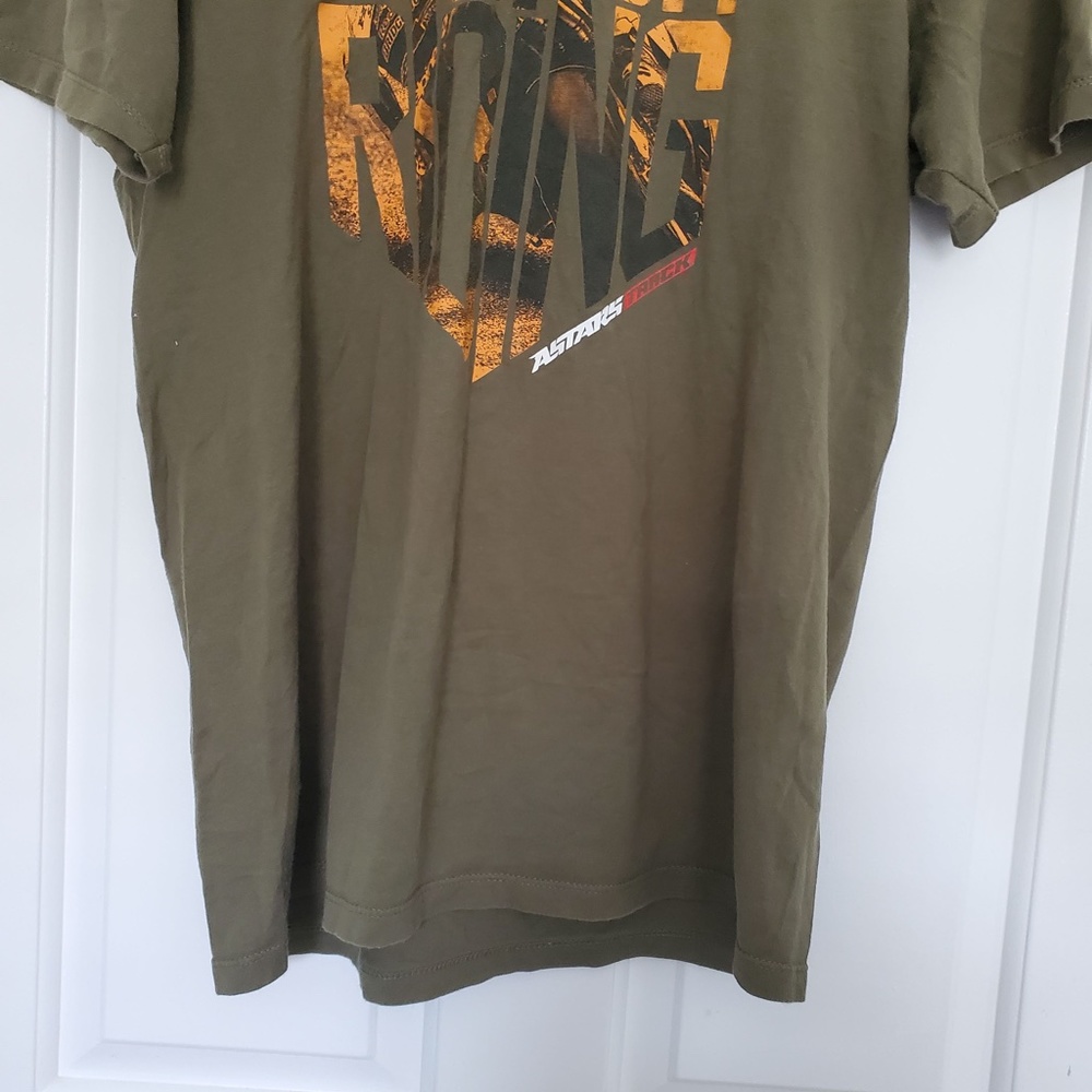 3for$25 Freedom of Riding green orange Alpinestars tee-shirt medium astars track - Picture 3 of 5